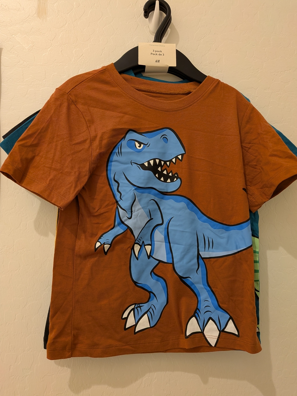 H&M Boys Dinosaur Shirt Bundle Size 5T/6 (3 Pack) NEW With Tags